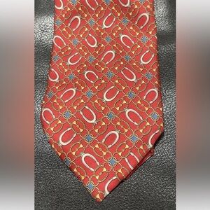 FENDI Italy Neck Tie Italian Designer 100% Silk Equestrian Horse Bit PERFECT CON